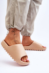 Fashionable Platform Slippers Beige Estella