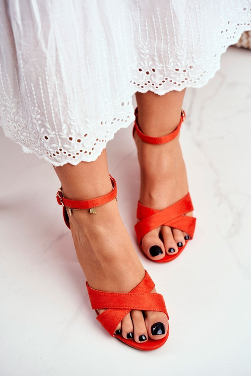 Women's Sandals Eco-Suede Orange Lady Milion