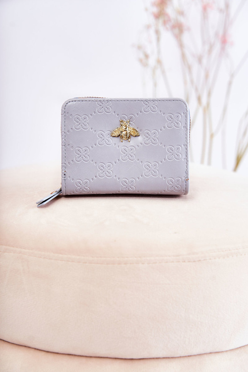 Women's Small Wallet With Ornament Light blue Sanchos 