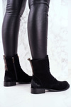 Women’s Nubuck Leather Boots Black Nicole 2593