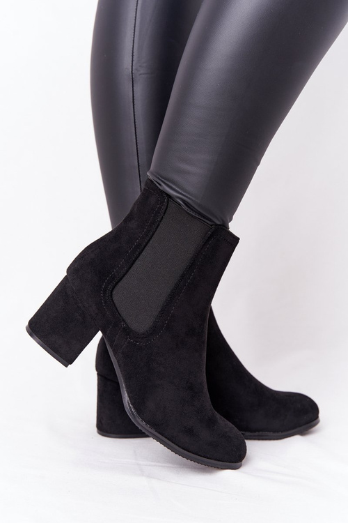 Women's Insulated Chelsea Boots On A Block Heel Black Juliette