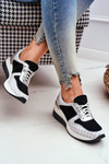 Leather Sneakers On Anchor White-Black Nicole 2468