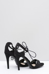Women's Black Stilettos with Zircons Belon