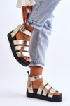 Sandals On A Massive Platform Golden Lisbona