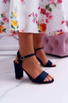 Women's Suede Sandals Navy Blue Baloo
