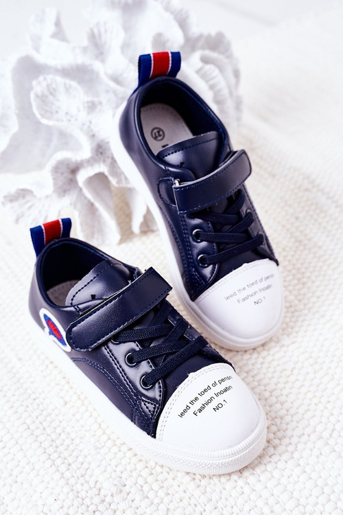 Children's Sneakers With Velcro Navy Cartoon