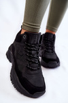Women's High Sport Shoes Memory Foam System Big Star KK274356 Black