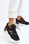 Women's Sport Shoes Laced On The Platform Black Minea