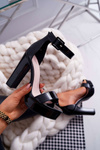 Women's Platform Stiletto Sandals Black Huran
