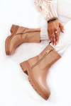 Women's Warm Boots With Zippers Nude Jette