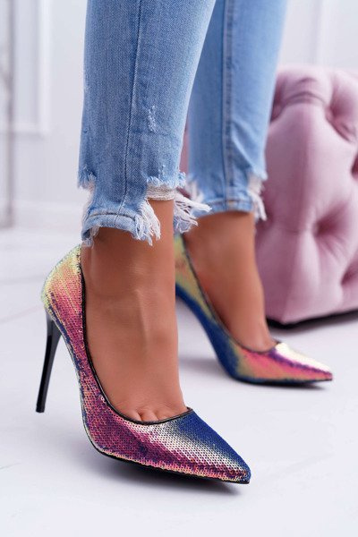 Women's Iridescent Stilettos with Sequins CrazyStuff