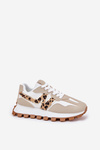 Sneakers Sports Shoes Women's Leopard Beige Kalelia