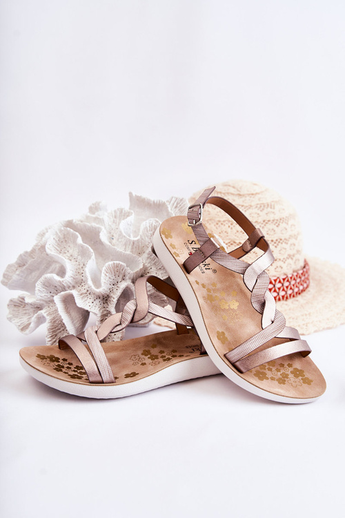 Children's Leather Sandals With Buckle Silver Dimmel
