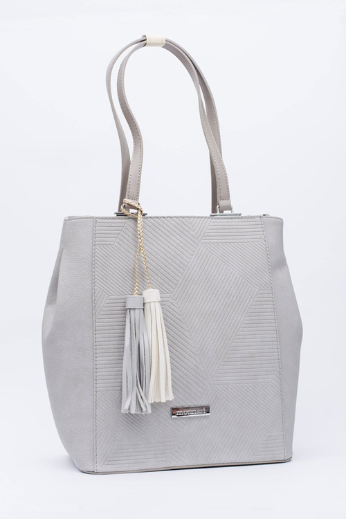 Women's Grey Shopper Handbag Sack Monnari