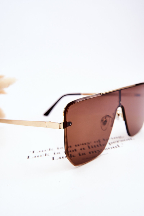 Trendy Sunglasses 400UV Prius V310 Gold-Brown