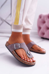 Women's Baisan Grey Flip Flops