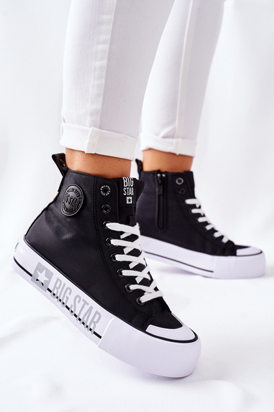 High Sneakers On A Platform Big Star II274012 Black