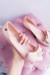 Lu Boo Pink Meliskirt Rubber Ballerinas Big Bow