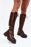 Insulated Lace-Up Boots for Women Chocolate Meliora
