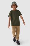 Boys Smooth Cotton T-shirt Khaki 4F 4FJWMM00TTSHM1626-70S