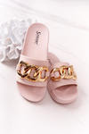 Rubber Slippers With Chain Beige One Moment