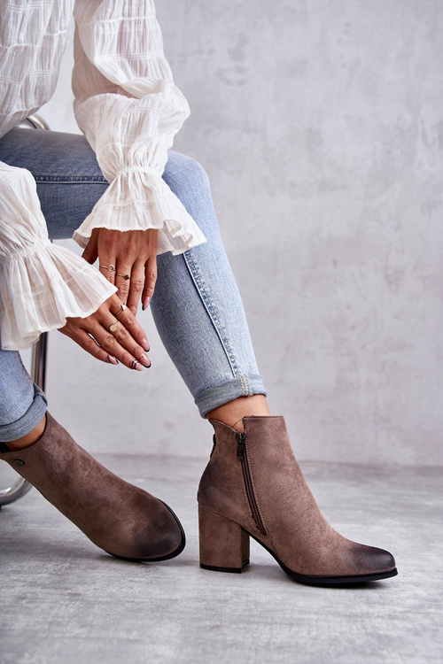 Women's Suede Ankle Boots La.Fi 260039DTA-SU Beige