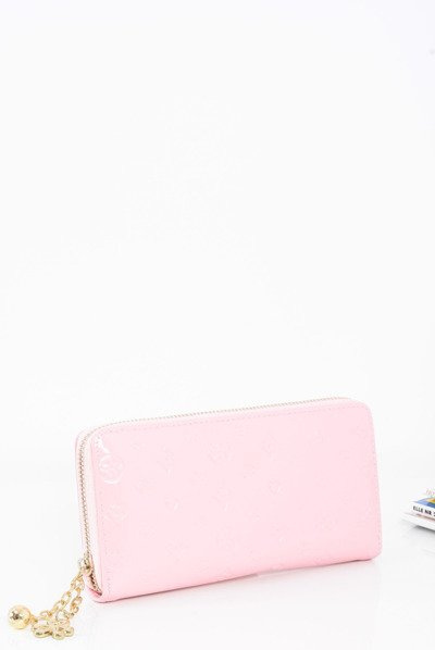 Women's Wallet Large Lacquered Pink Handbag