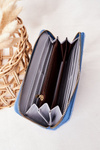 Large Quilted Women's Wallet Blue