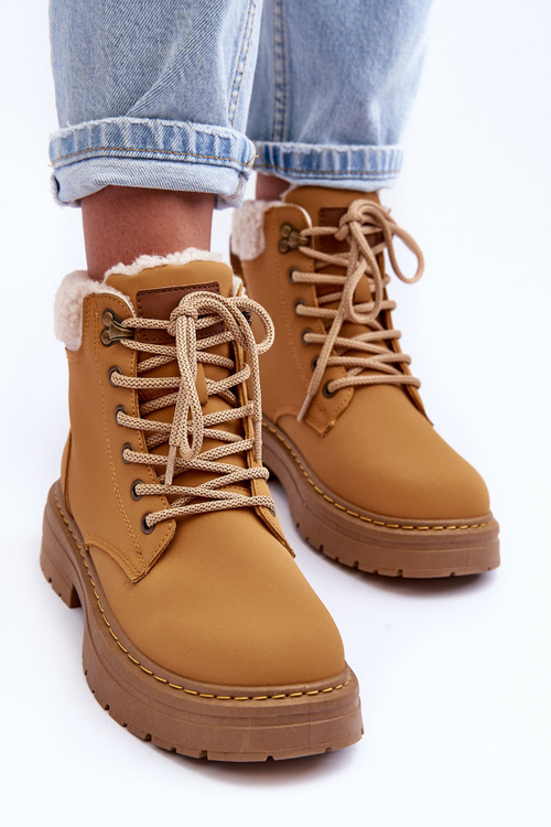 Trapery Damskie Kożuch Brązowe EV-217