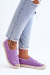 Espadryle Klasyczne Damskie Fioletowe Flaure NB273