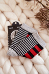 Children's classic socks with stripes and stripes Red