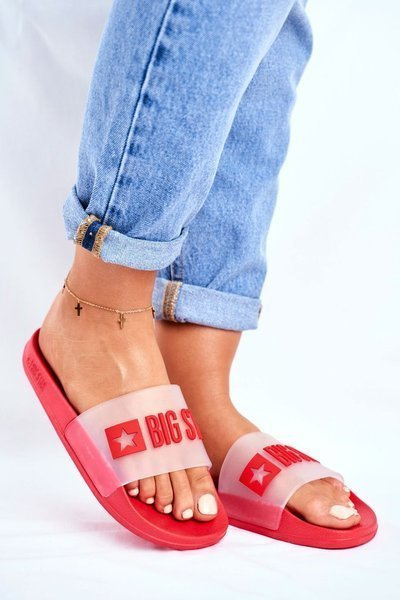 Klapki Damskie Big Star FF274A202 Czerwone