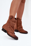 Insulated Cowboy Boots With Heel Camel Sylvette