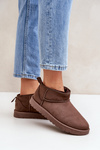 Low Snow Boots Made Of Eco Suede Brown Nelsanna