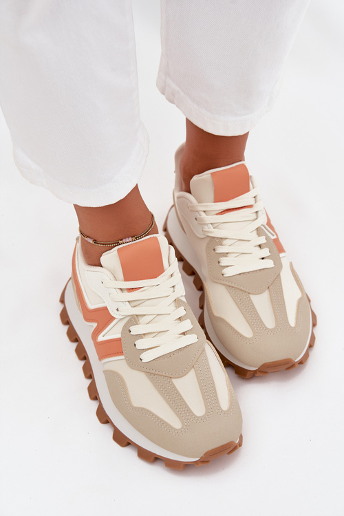 Women's Beige Sports Sneakers Kalelia
