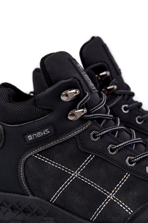 Men's Warm Boots Trappers Black Allan