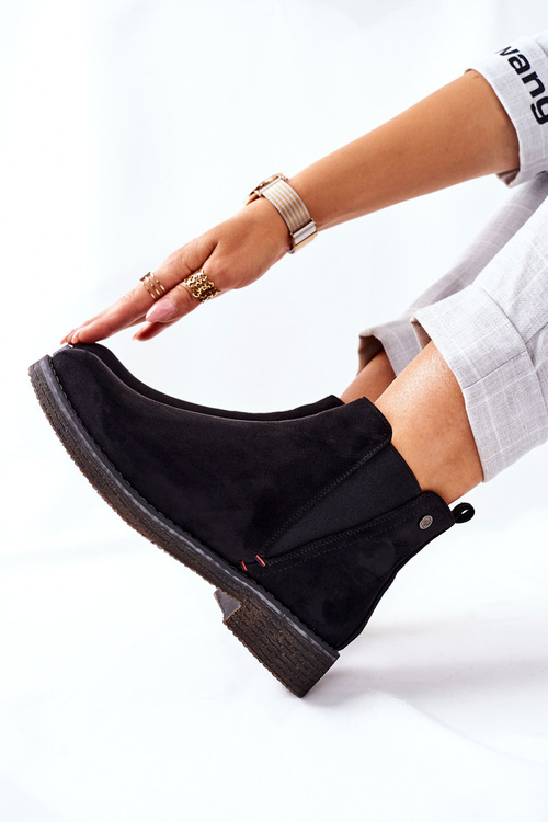 Classic Women's Chelsea Boots Suede Black Heather