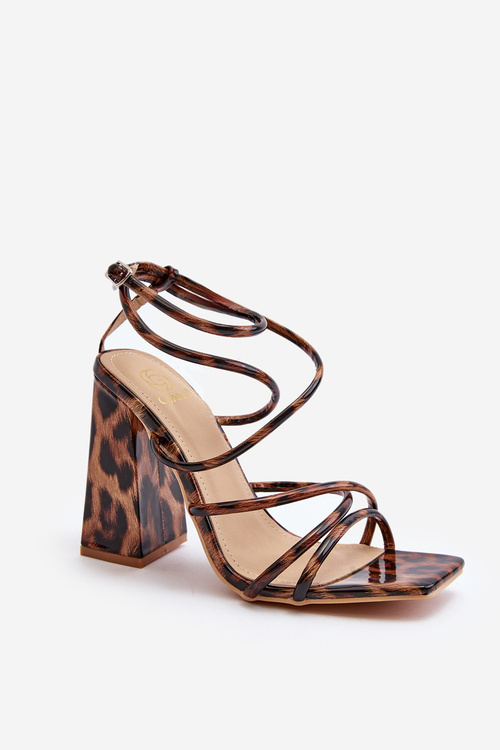 Stylish High Heel Sandals Brown Josette