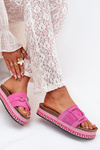Women's Platform Slippers With Decoration Fuchsia Daphira