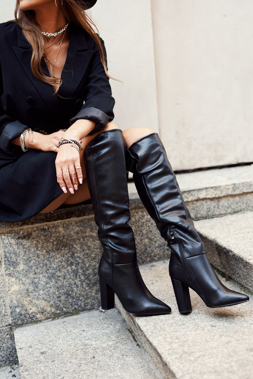 Women's High Boots Warm Black Vellma