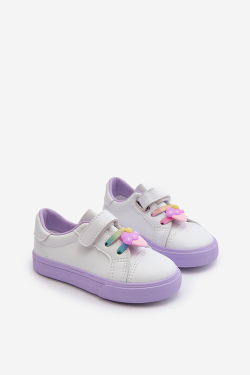 Children's Sneakers Trainers with Velcro White-Purple Pennyn