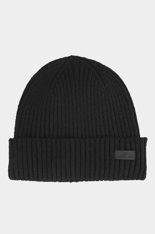 Single-layer Men's Winter Hat 4F 4FAW23ACAPM317-20S Black