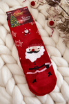 Women's Christmas Socks Santa Claus Cosas Red