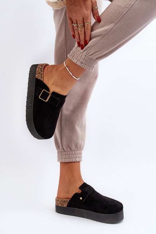 Women's Platform Clogs Black Jorffia