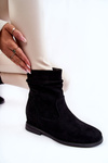 Fashionable Suede Boots On A Hidden Wedge Black Finney