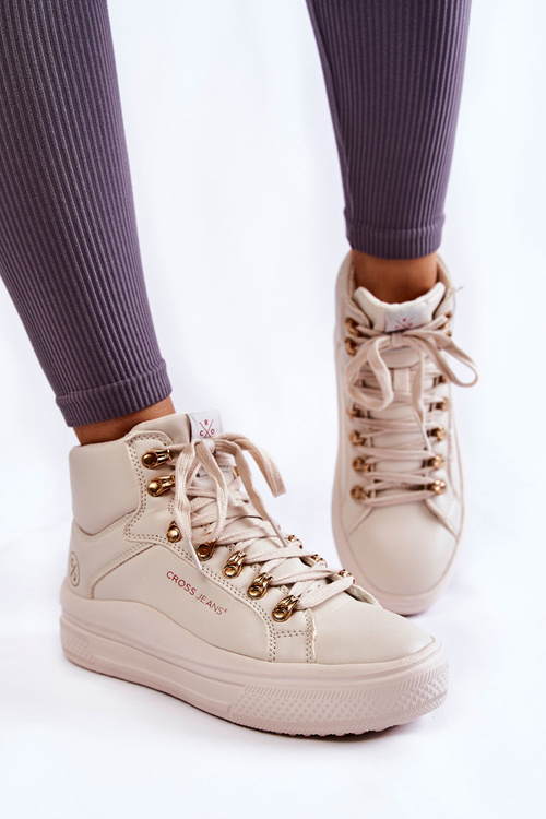 Women's High Sneakers Cross Jeans KK2R4027C Beige