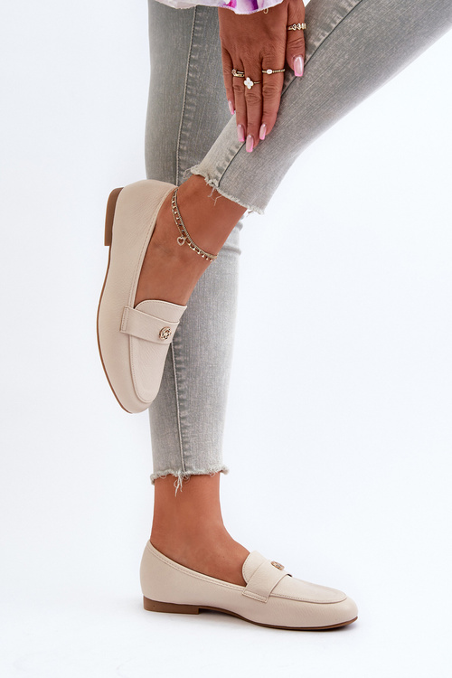 Women's Flat Heel Loafers Beige Sylvaine