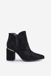 Eco Suede Ankle Boots With Heels Insulated Brown Daivine