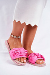 Women's Slides With Bow Neon Fuchsia Thailand
