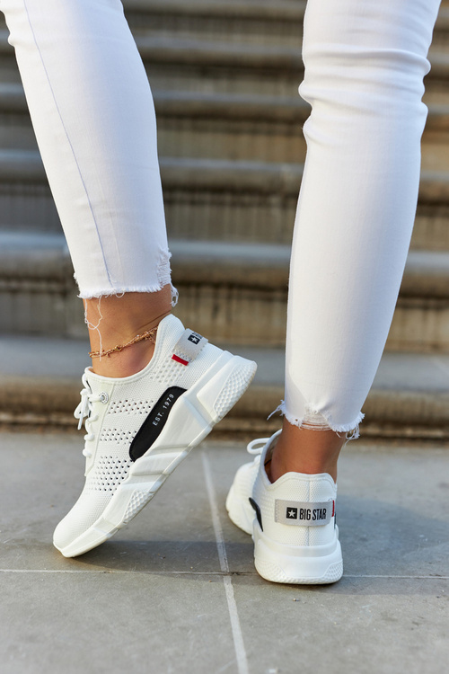 Buty Sportowe Damskie Memory Foam Białe Big Star JJ274271